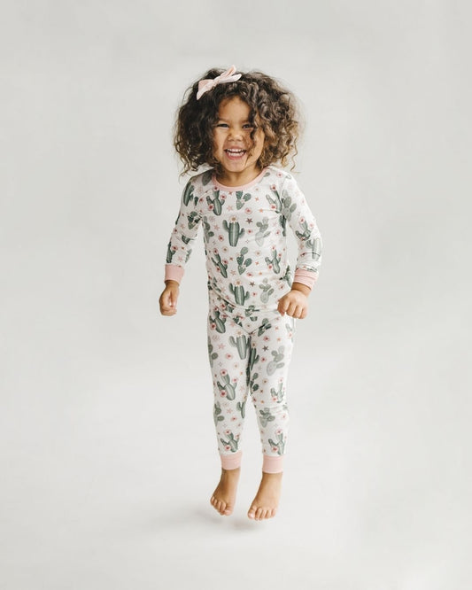 Bamboo Two Piece Set | Cactus Flowers