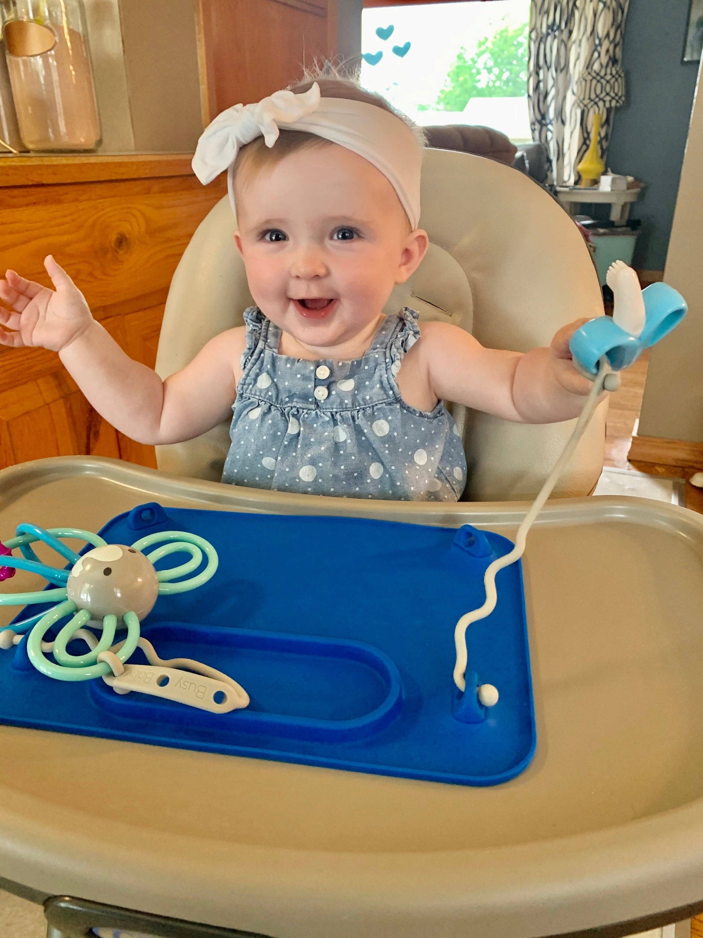 Busy Baby Silicone Placemat - 4 tether version