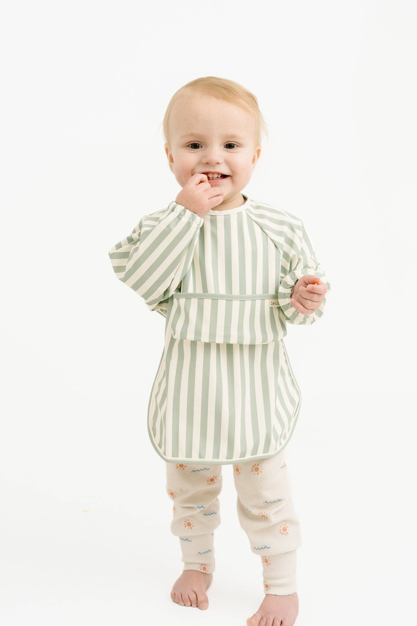 Minty Stripe Bib