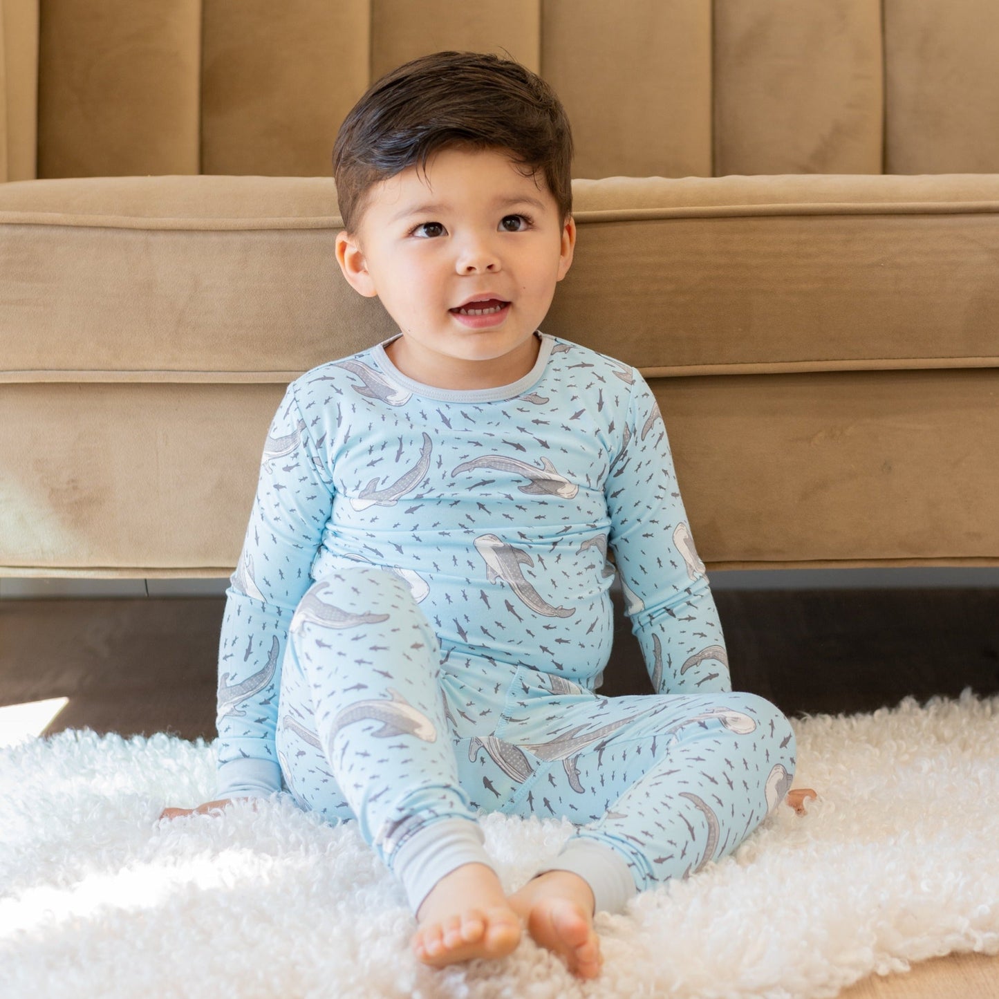 Blue Shark Bamboo Pajama Set