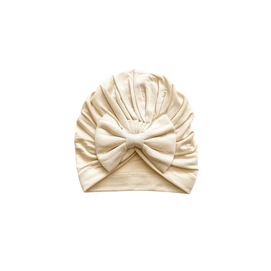 Bow Turban Hat - Cream