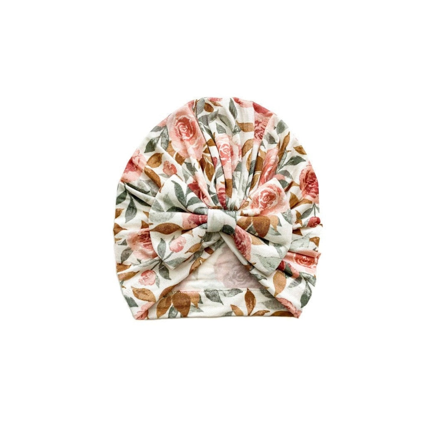 Bow Turban Hat - Dusty Pink Floral