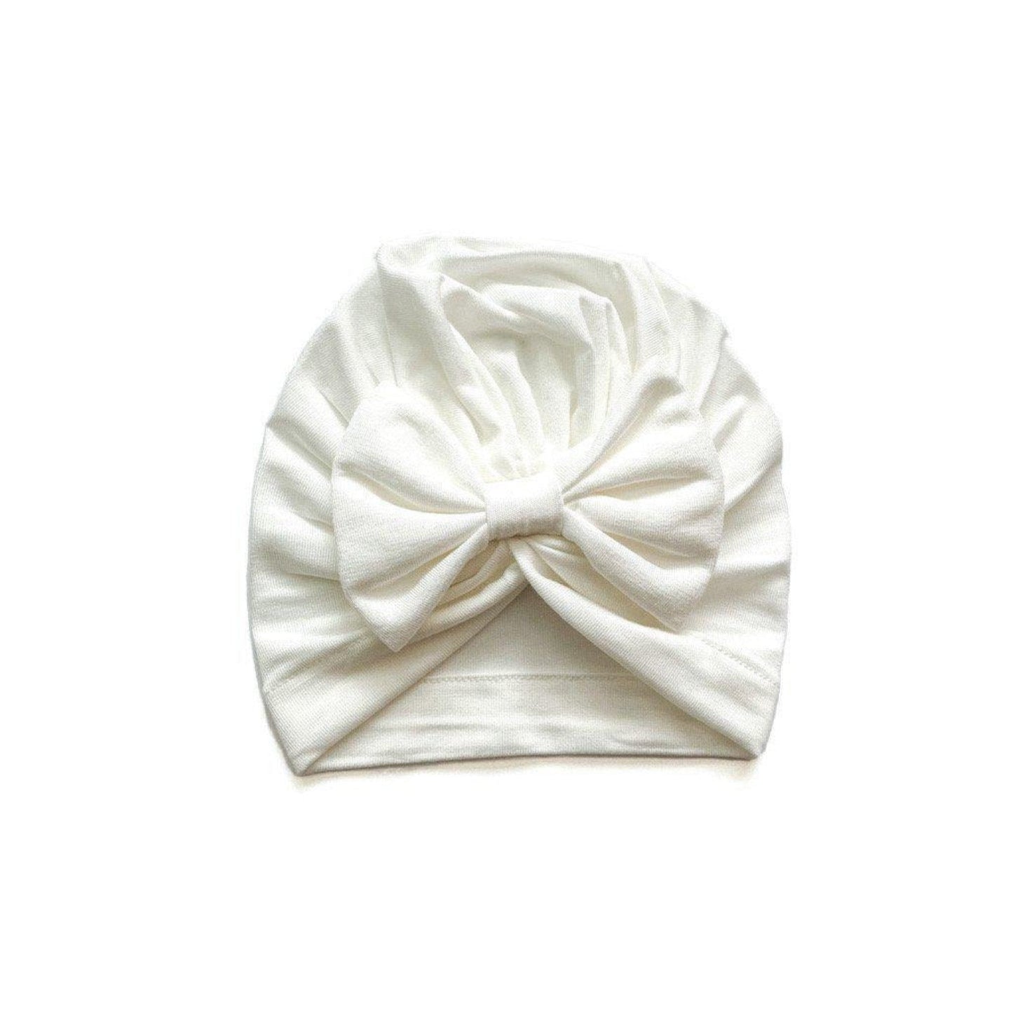 Bow Turban Hat - White