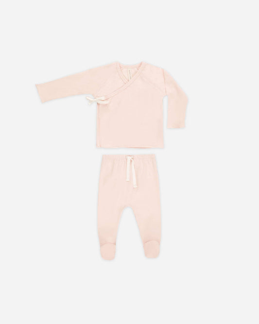 Wrap Top + Footed Pant Set || Petal