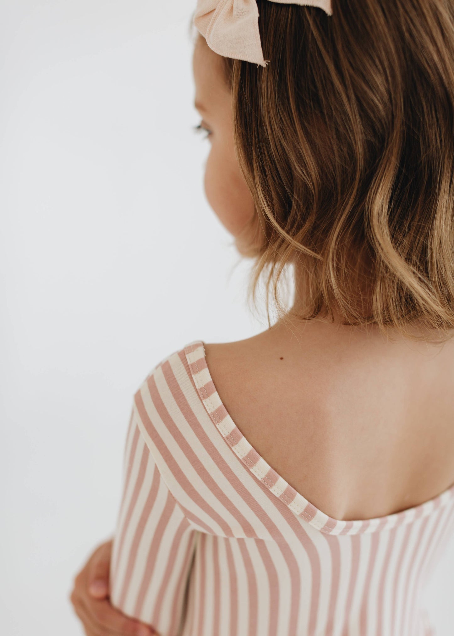 Twirl Dress in Vintage Pink Stripes