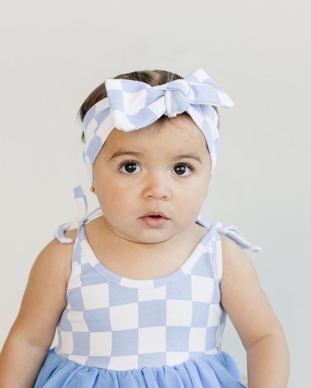 Checkered Headband | Blue