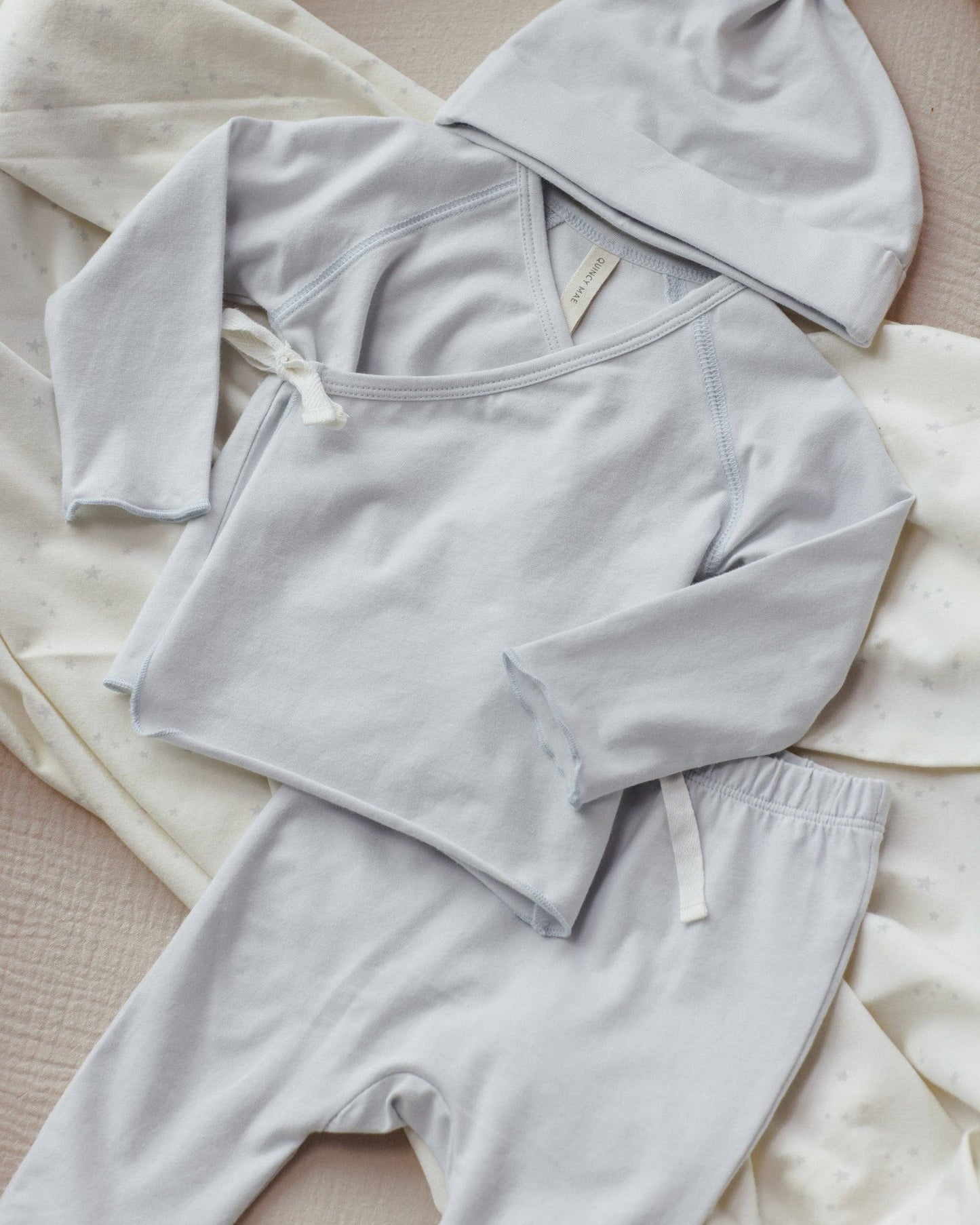 Wrap Top + Footed Pant Set || Fog