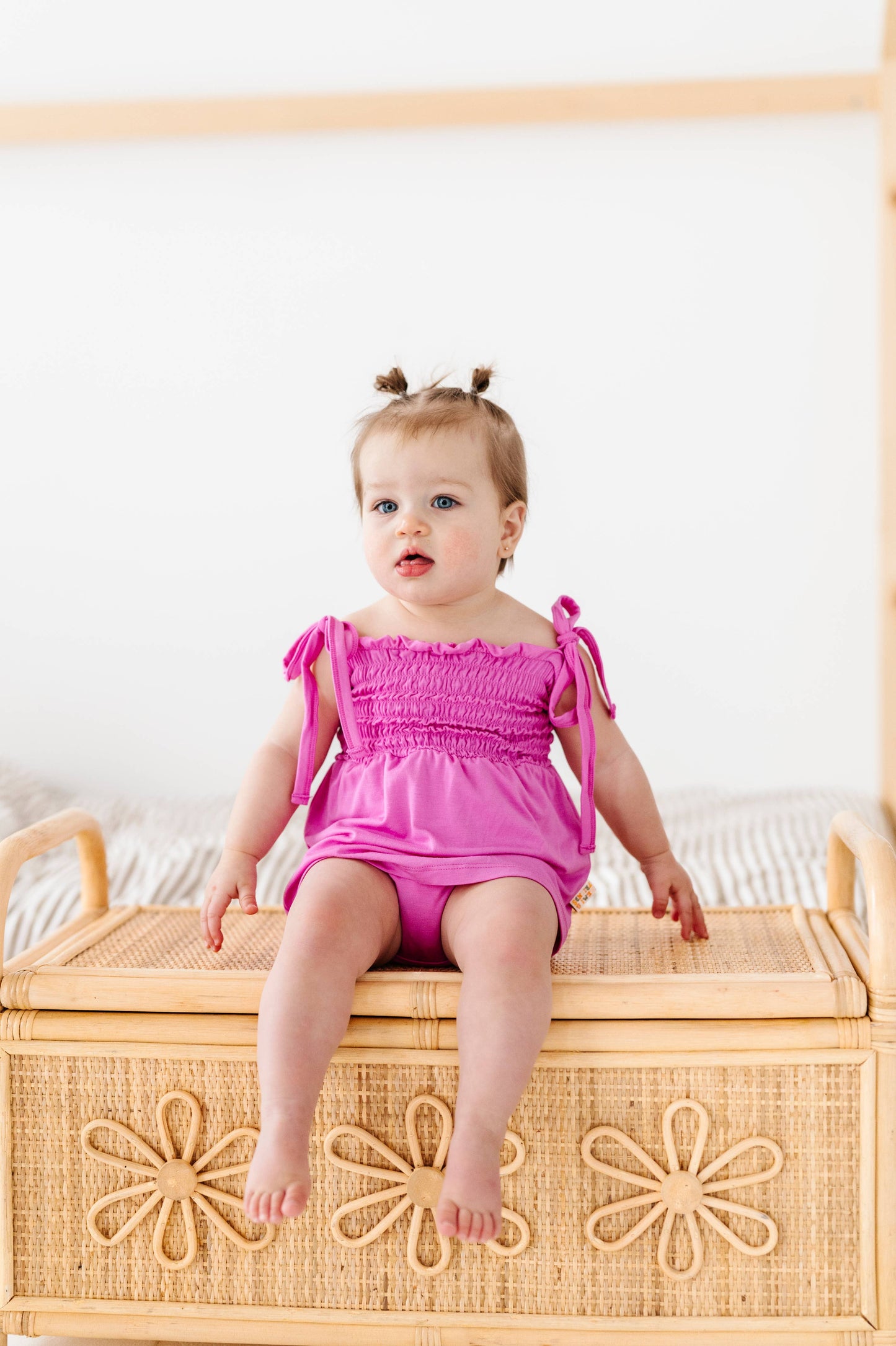 Smocked Infant Dress-Pink