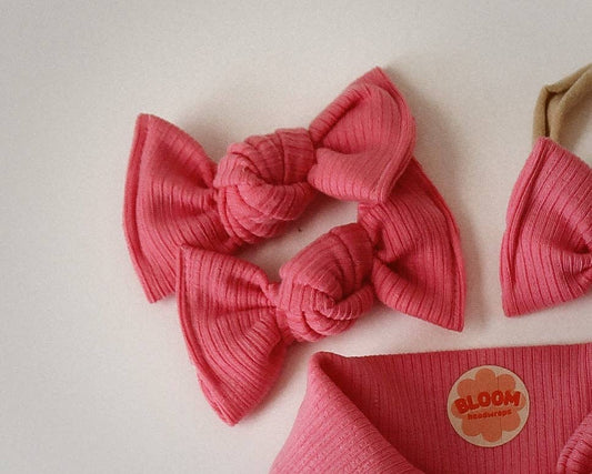 Bubblegum Ribbed BloomCLIPS or Nylon Headband