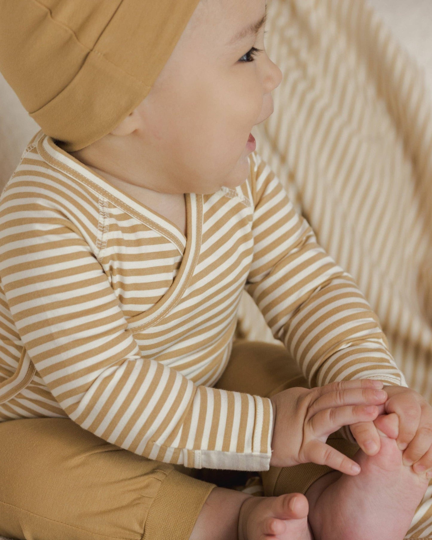 Baby Swaddle || Honey Stripe