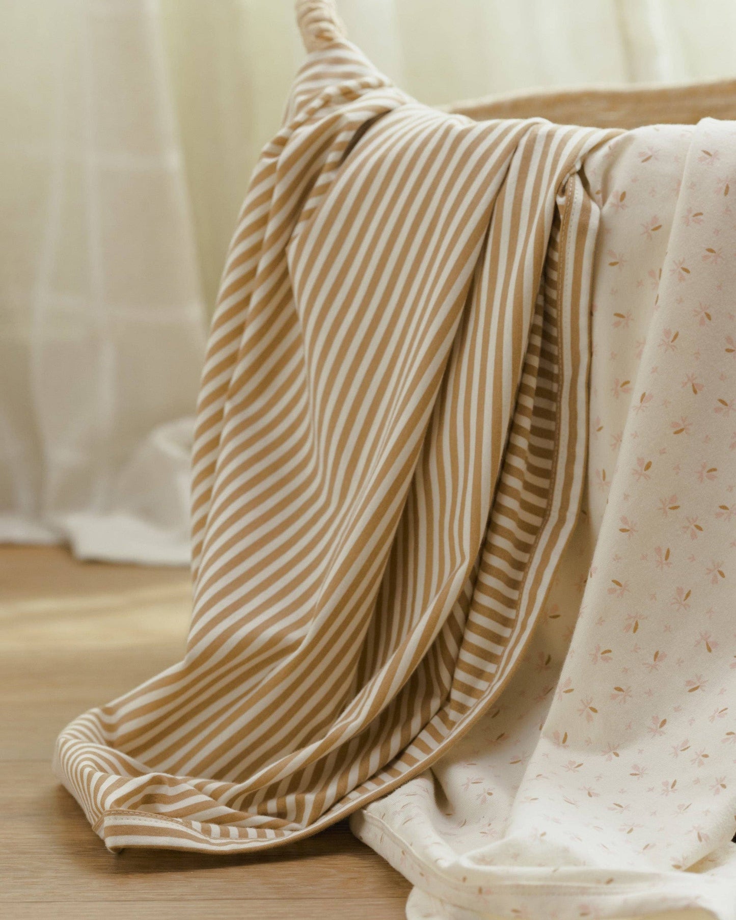 Baby Swaddle || Honey Stripe