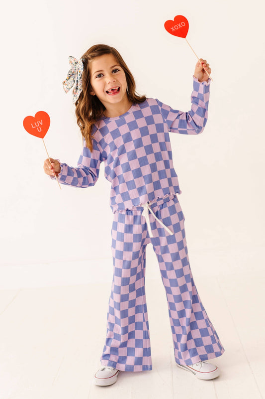 Sugar Plum Checkered Charm | RIB SET