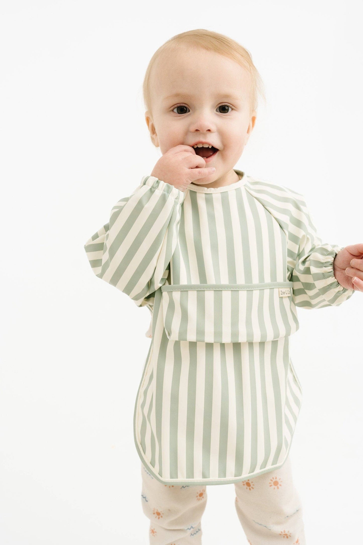 Minty Stripe Bib