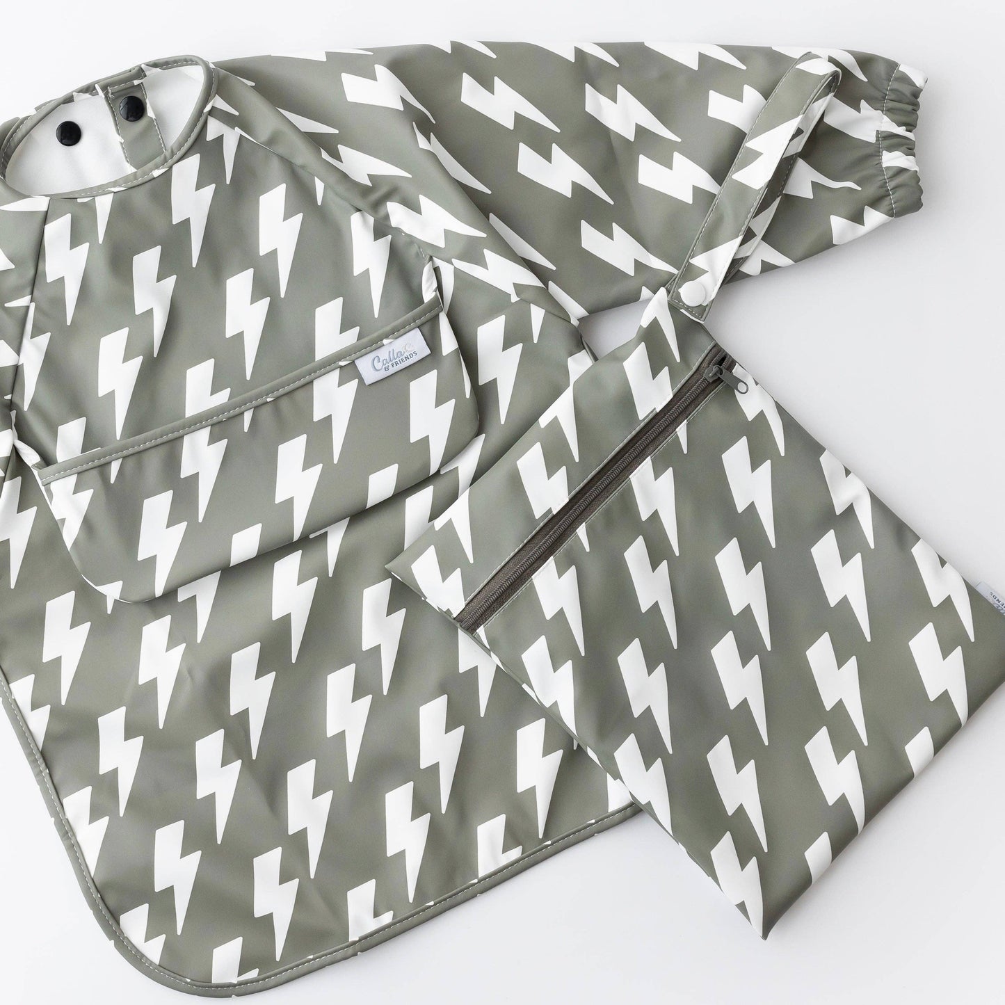 The Grayson Long Sleeve Bib - Lightning Bolts