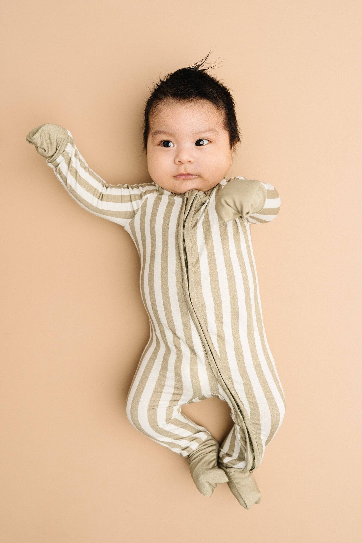 Olive Stripe Bamboo Sleeper