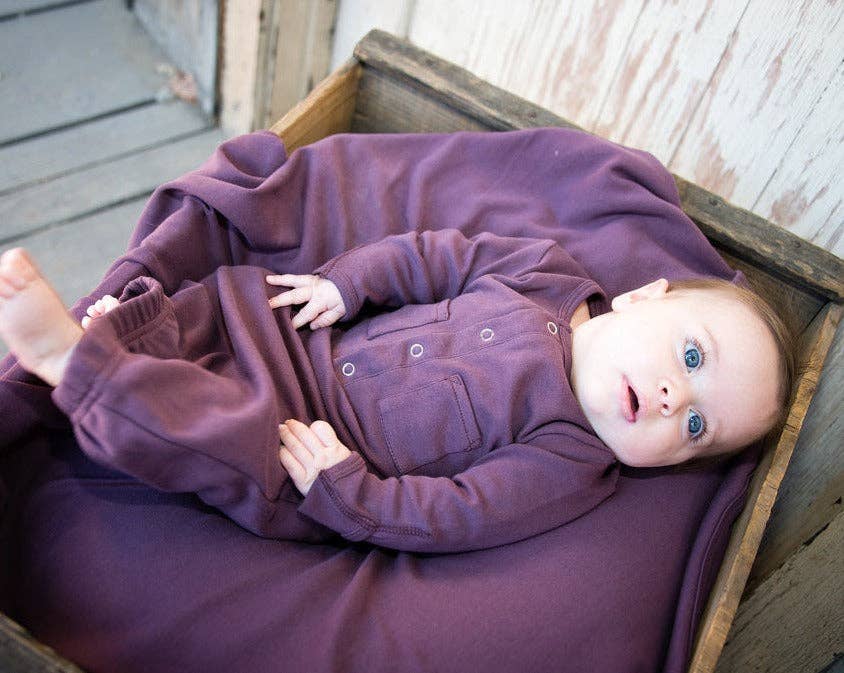 Organic Gown in Eggplant