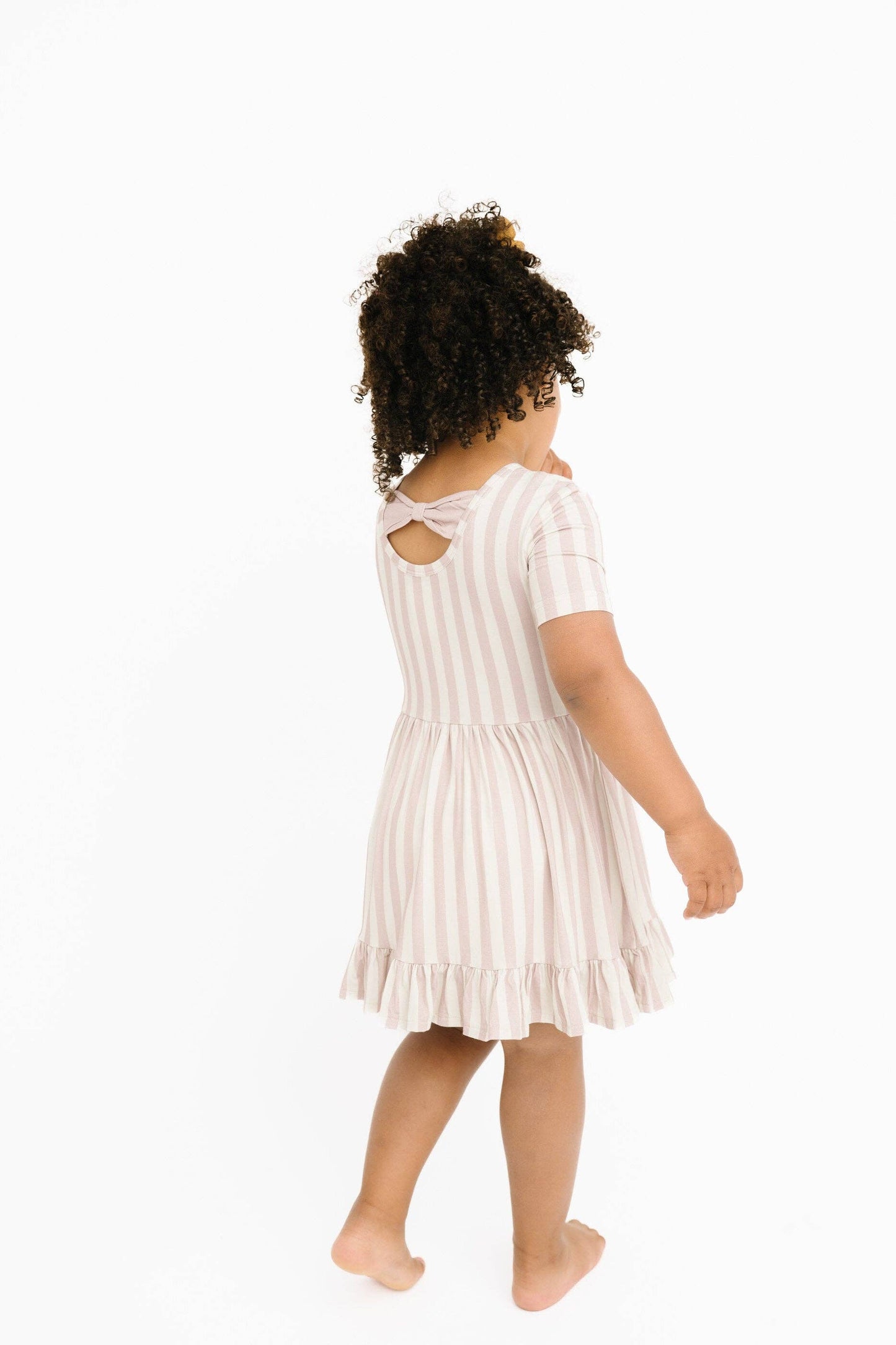 Blush Stripe Short Sleeve Bamboo Dress