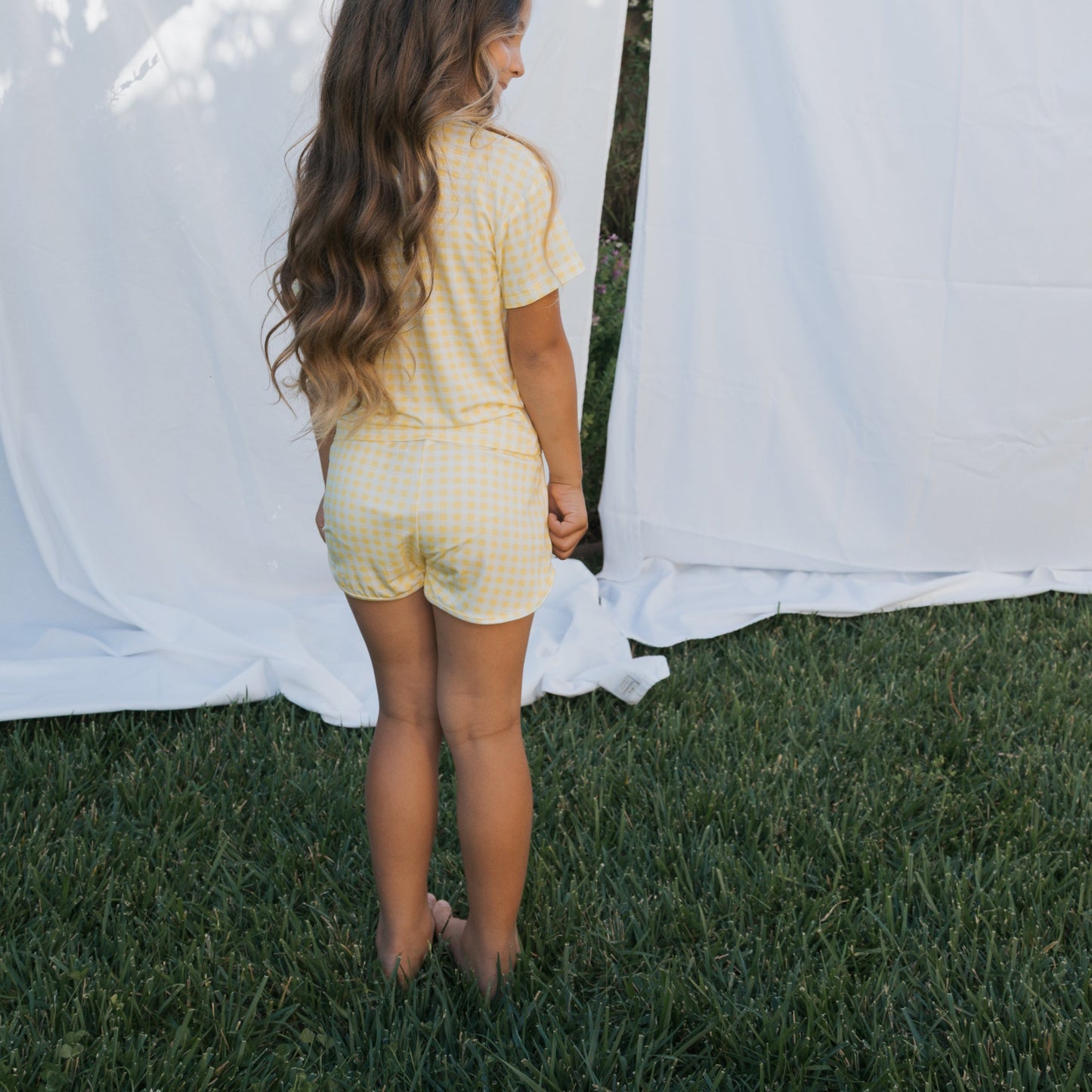 Girl's Bamboo Short Set | Citron