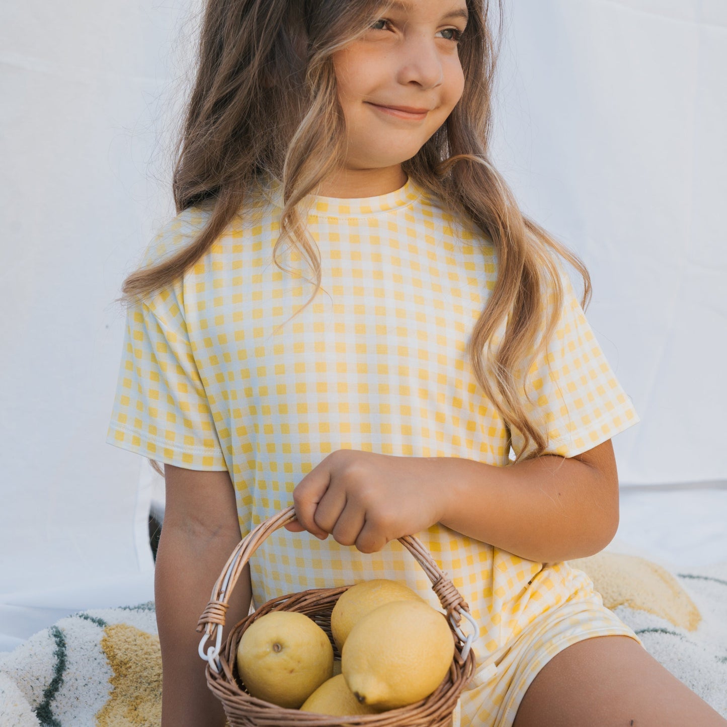 Girl's Bamboo Short Set | Citron