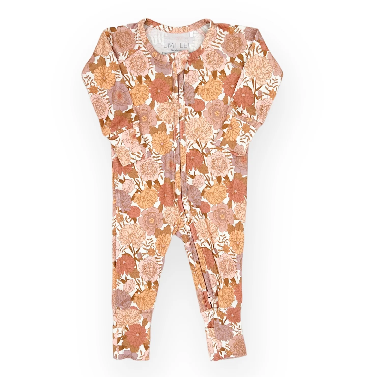 Bamboo Convertible Baby Footie Romper Pajama - Boho Floral