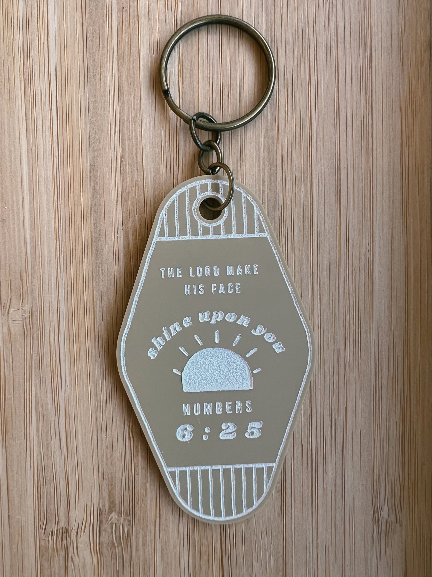 “Numbers 6:25” Motel Style Keychain