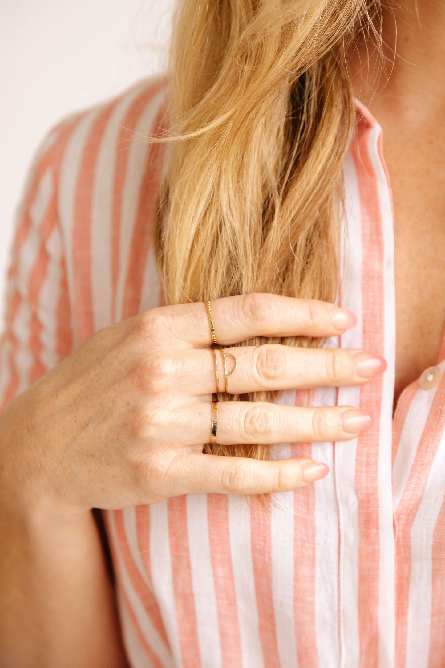 Hammered Stacking Ring