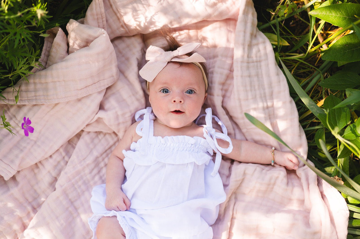 Muslin 6-Layer Blanket - Baby Pink