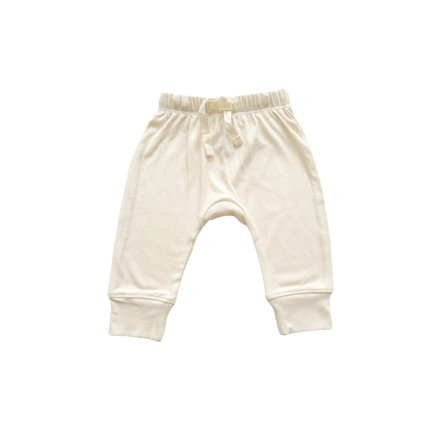 Bamboo Jogger Pants - Cream Ribbed