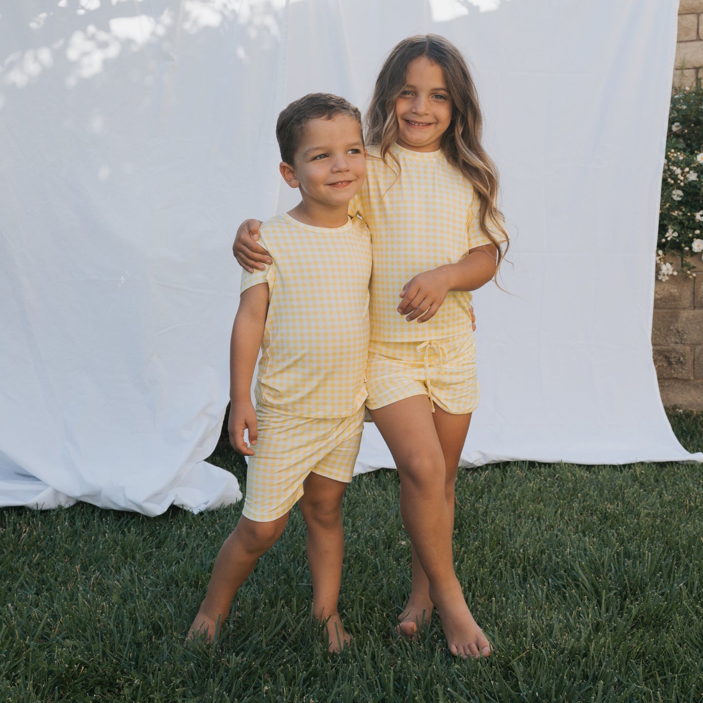 Girl's Bamboo Short Set | Citron