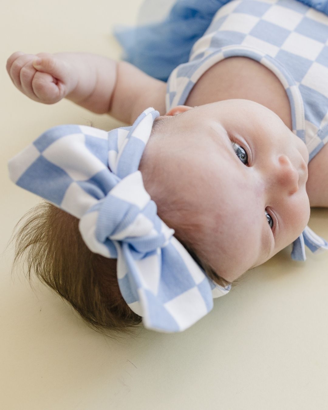 Tutu Romper | Checkered Blue