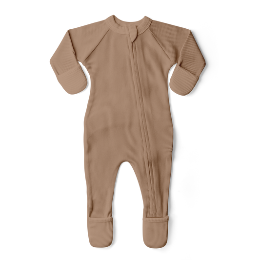 Thermal Viscose + Organic Cotton Footie - Natural