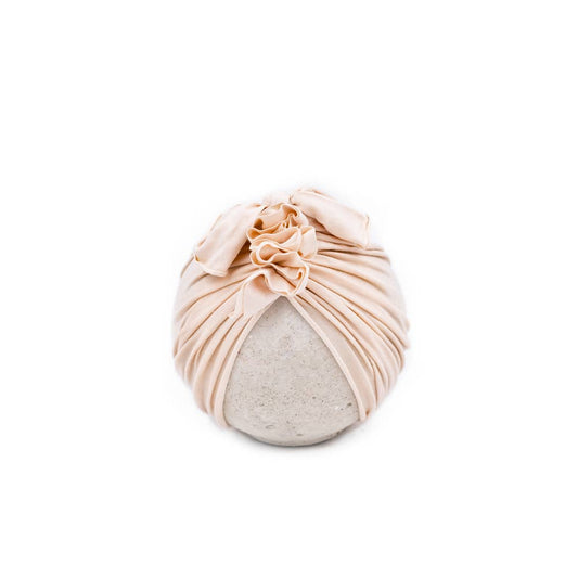 Vintage Head Wrap Hat - Cream