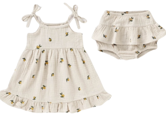 Summer Lemon Dress w/ Bloomers