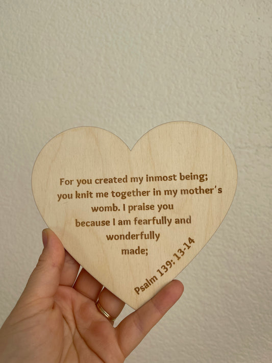 Heart Bible Verse Sign