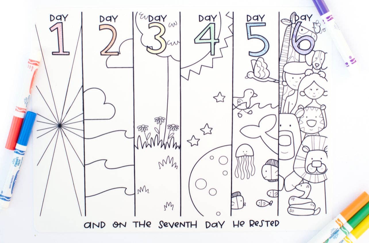 Days of Creation Coloring Mat