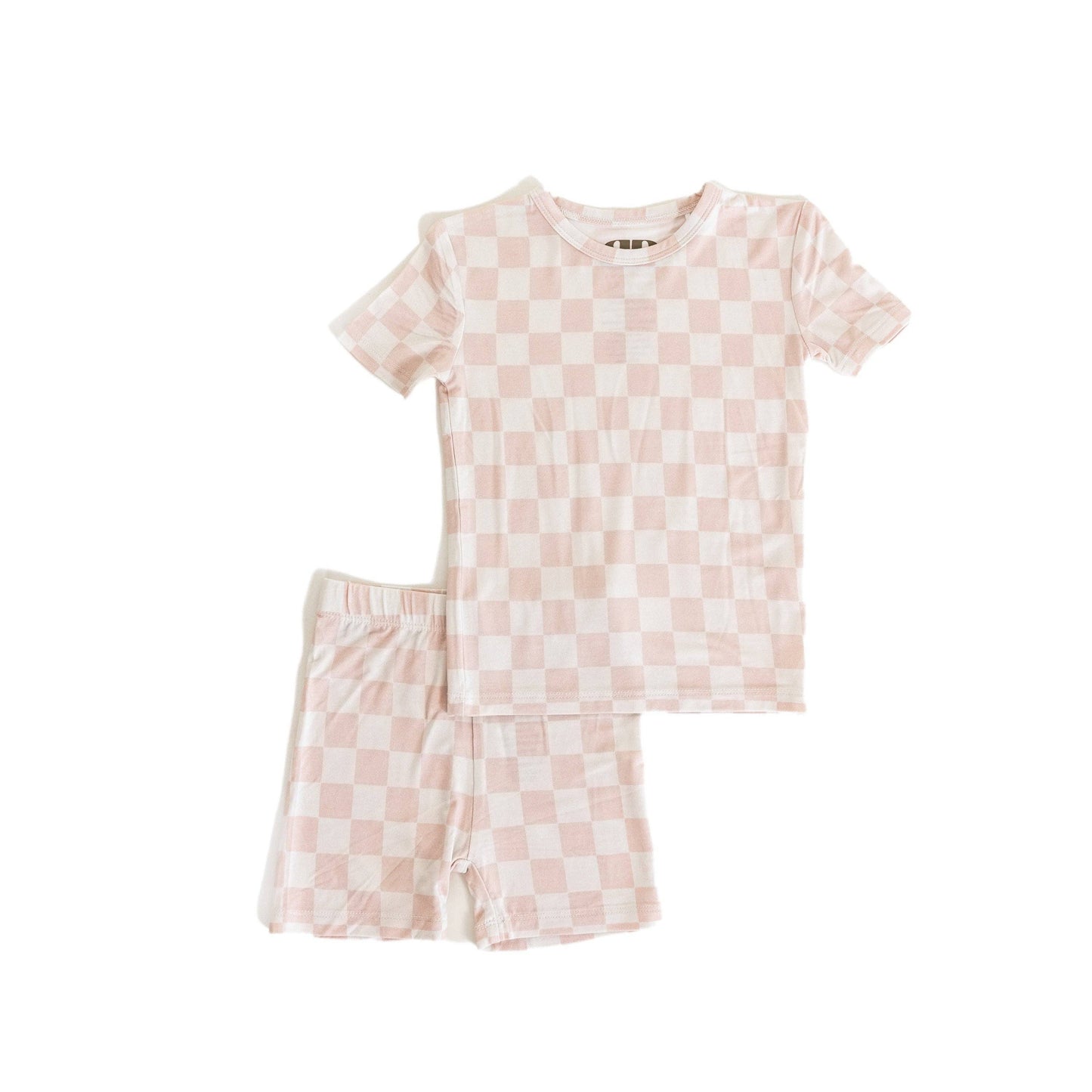 Pink Checker | Bamboo Two Piece Set