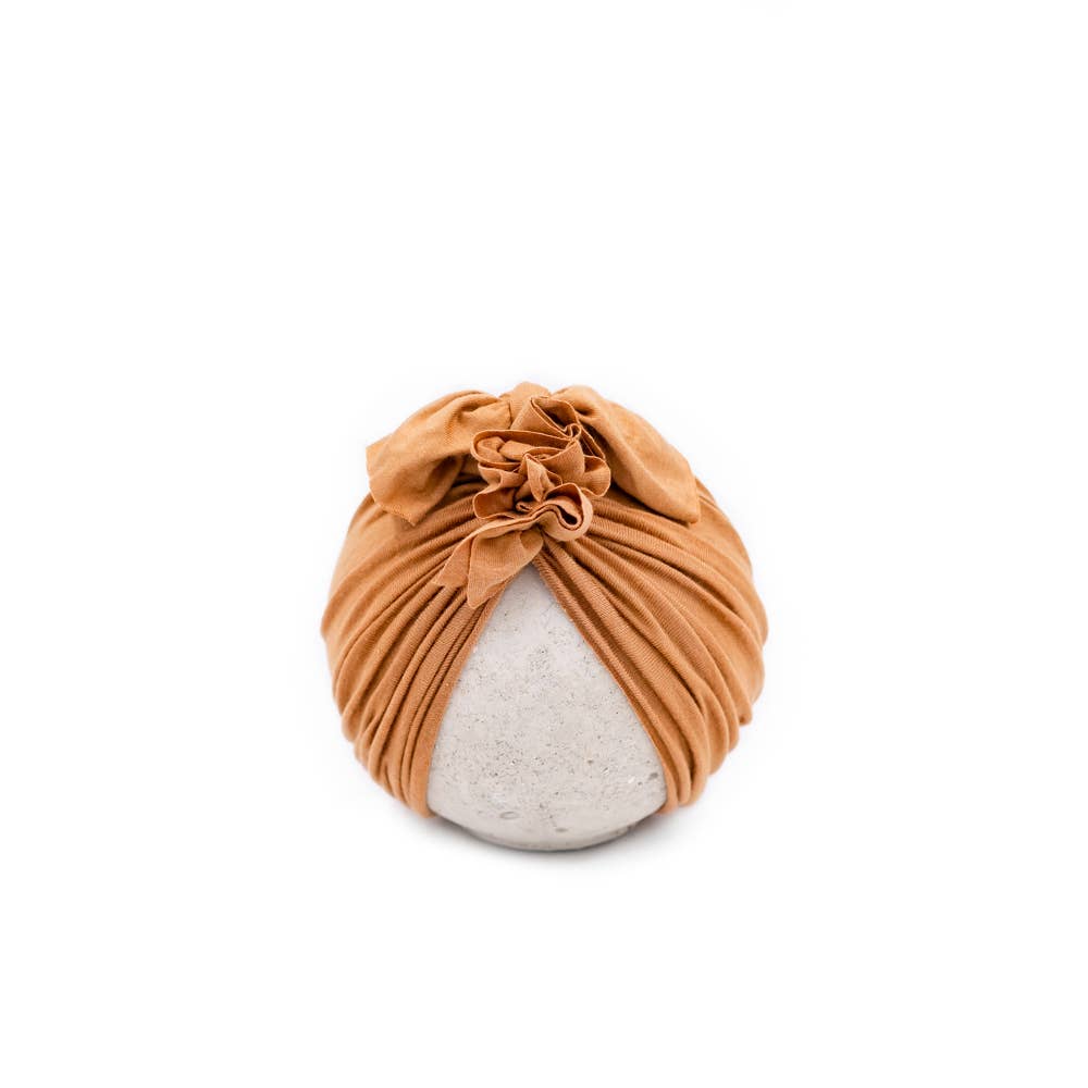 Vintage Head Wrap Hat - Caramel